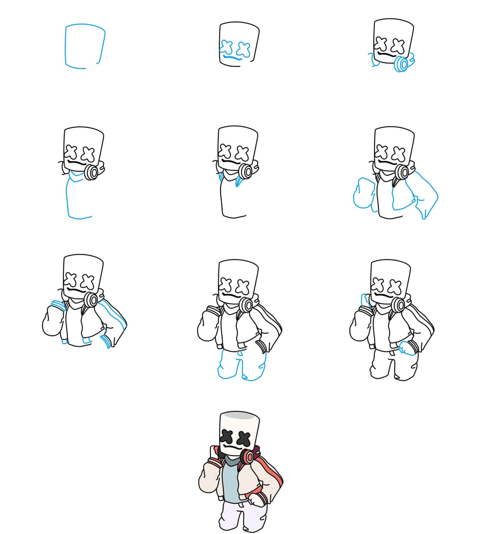 Marshmello idea (8) Drawing Ideas