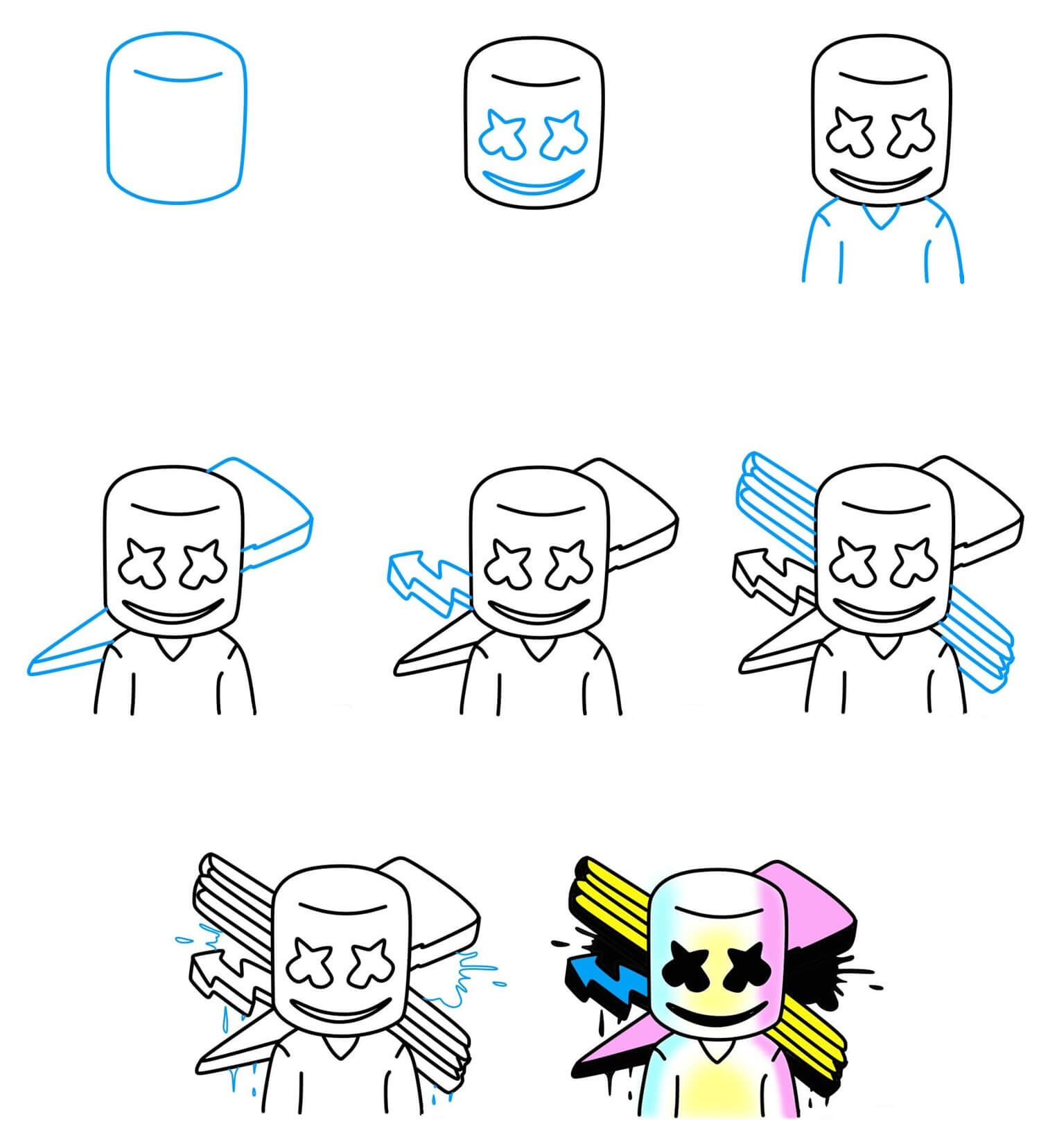 Marshmello idea (9) Drawing Ideas