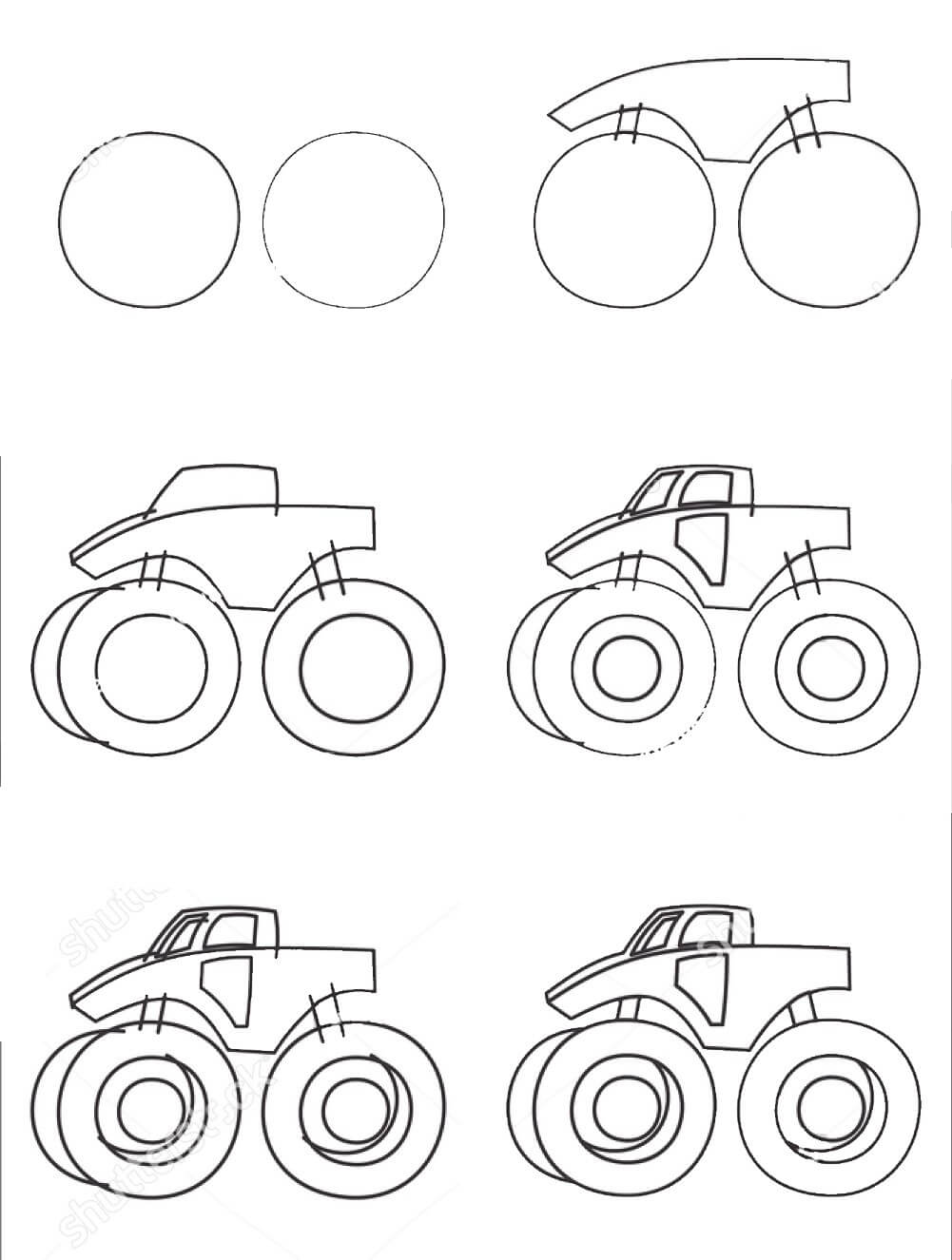 Monster Truck idea (10) Drawing Ideas