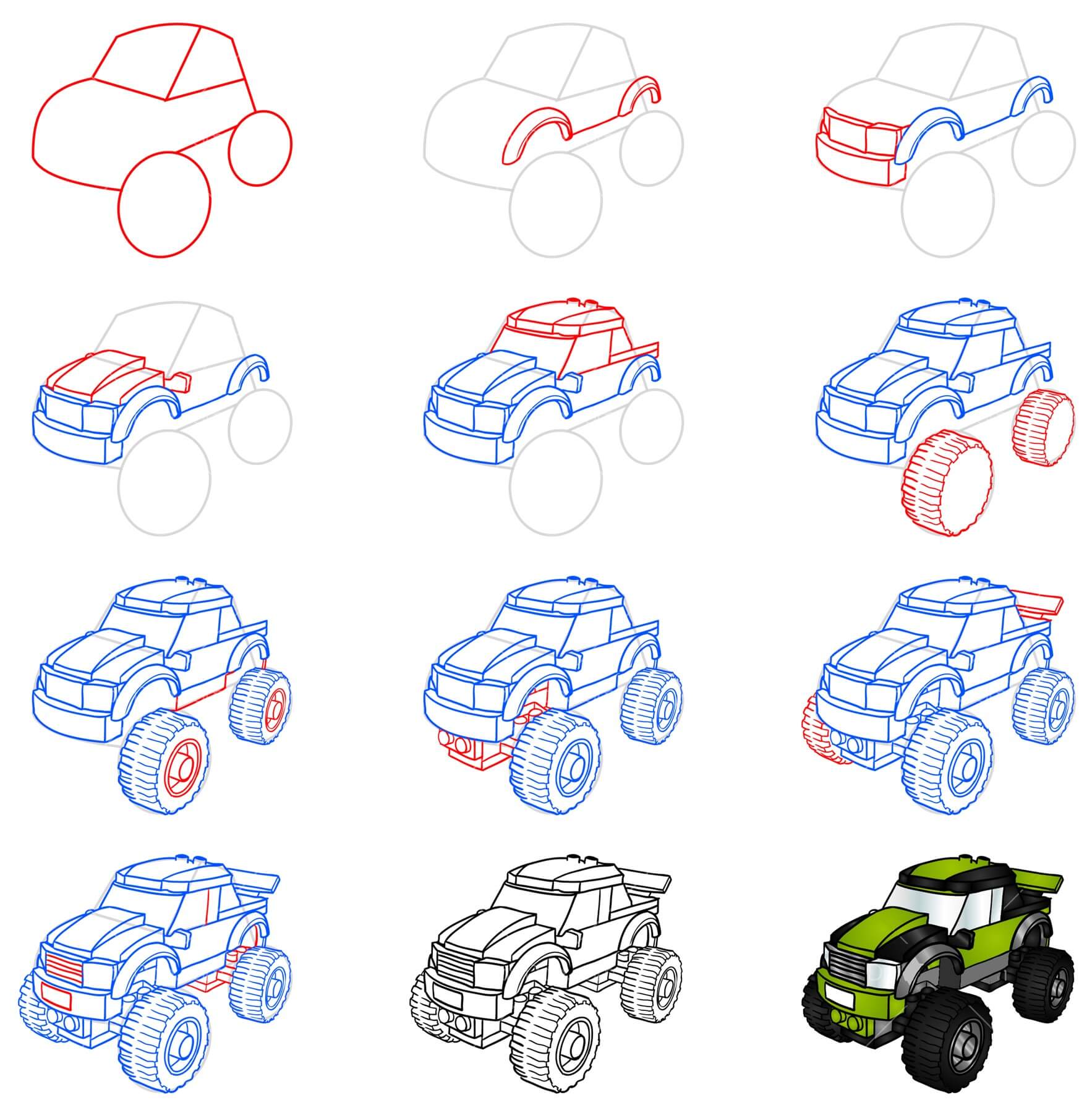 Monster Truck idea (2) Drawing Ideas