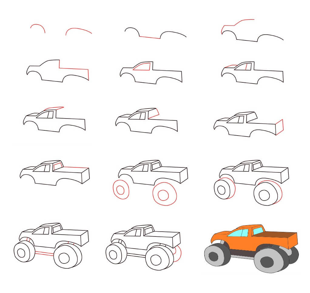 Monster Truck idea (3) Drawing Ideas