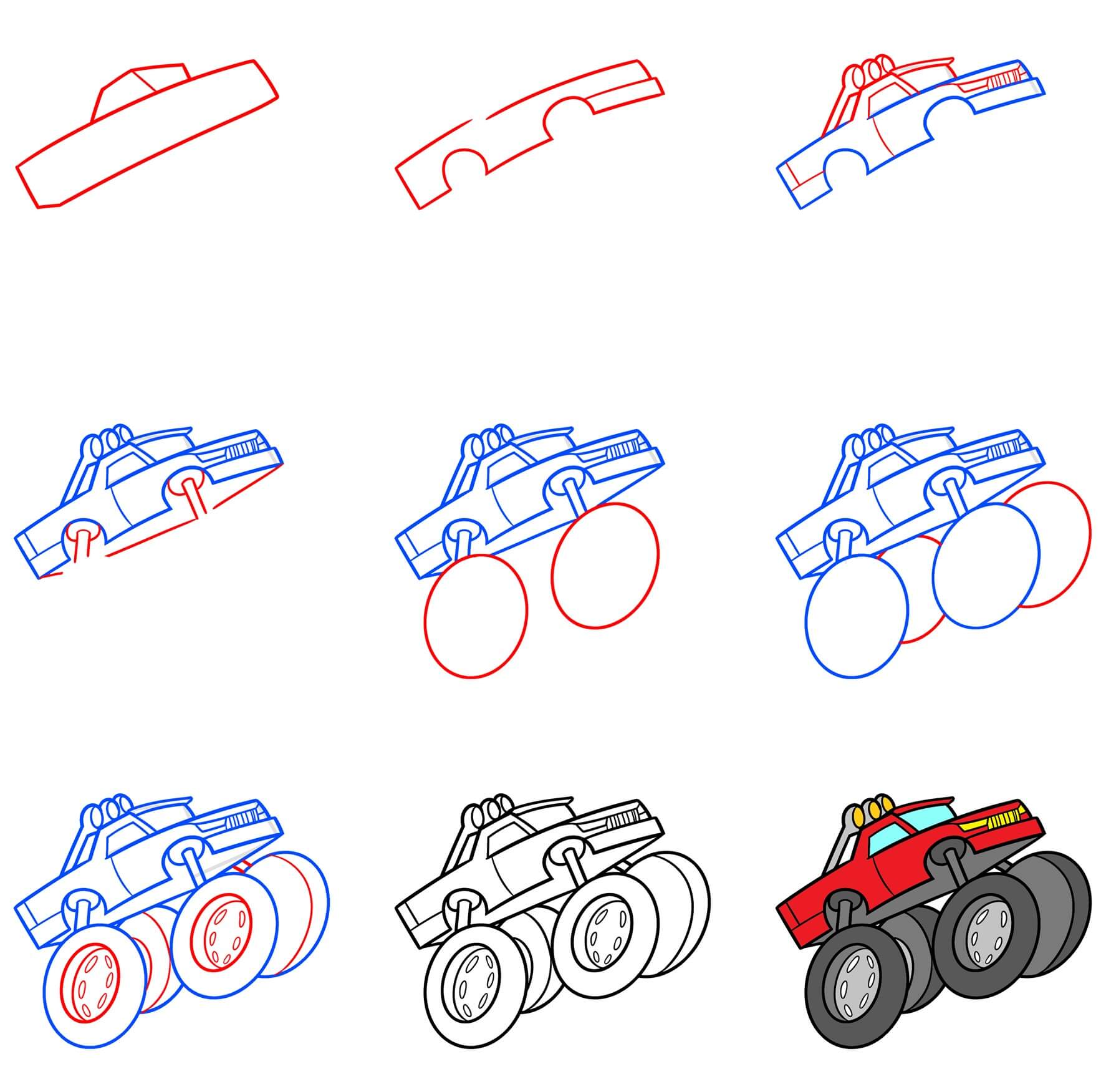 Monster Truck Drawing Ideas