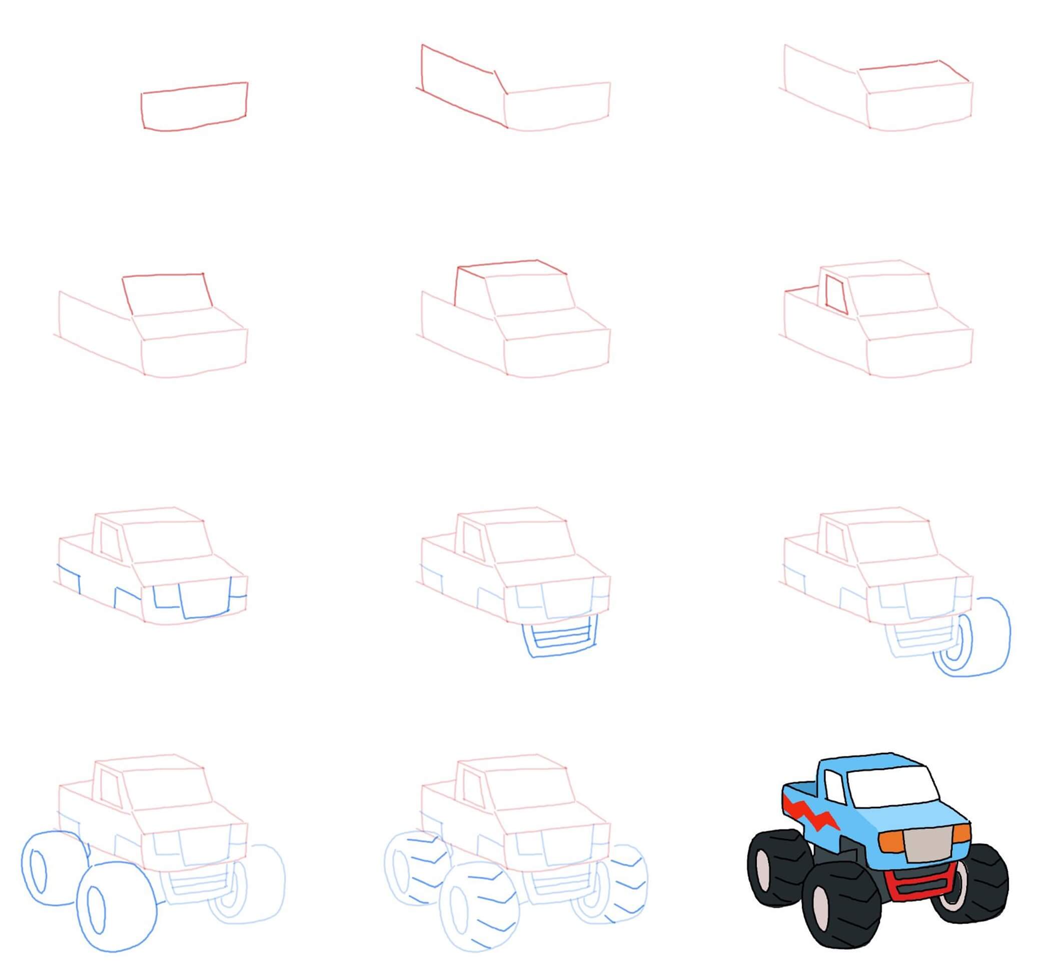 Monster Truck idea (7) Drawing Ideas