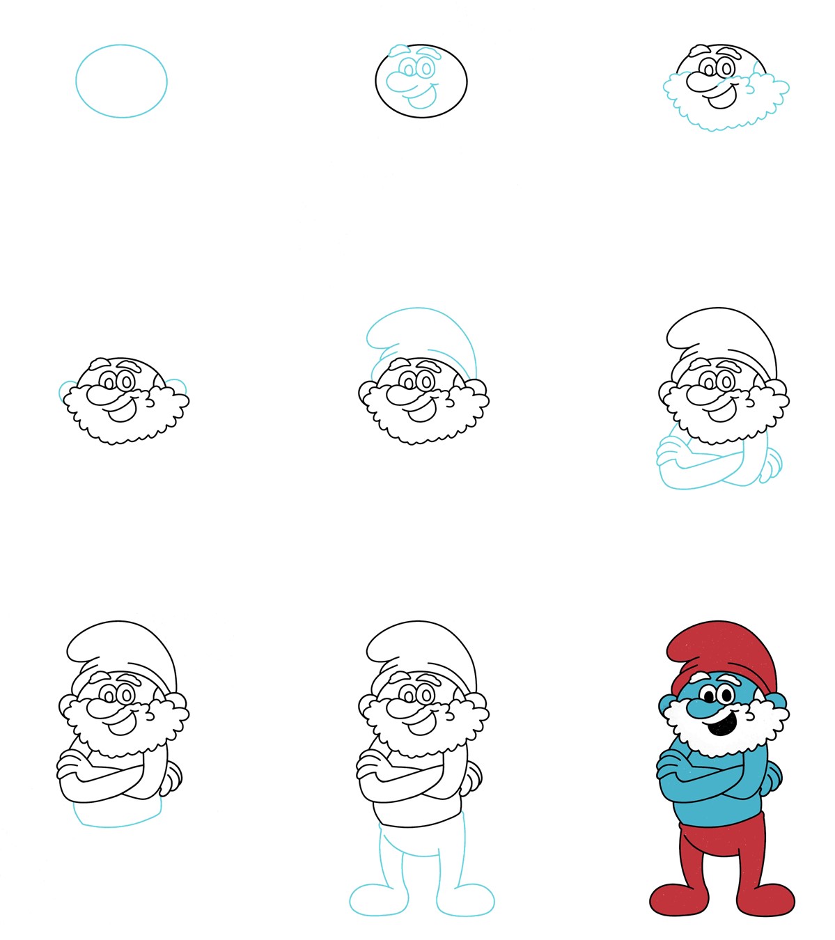 Old Smurf Drawing Ideas