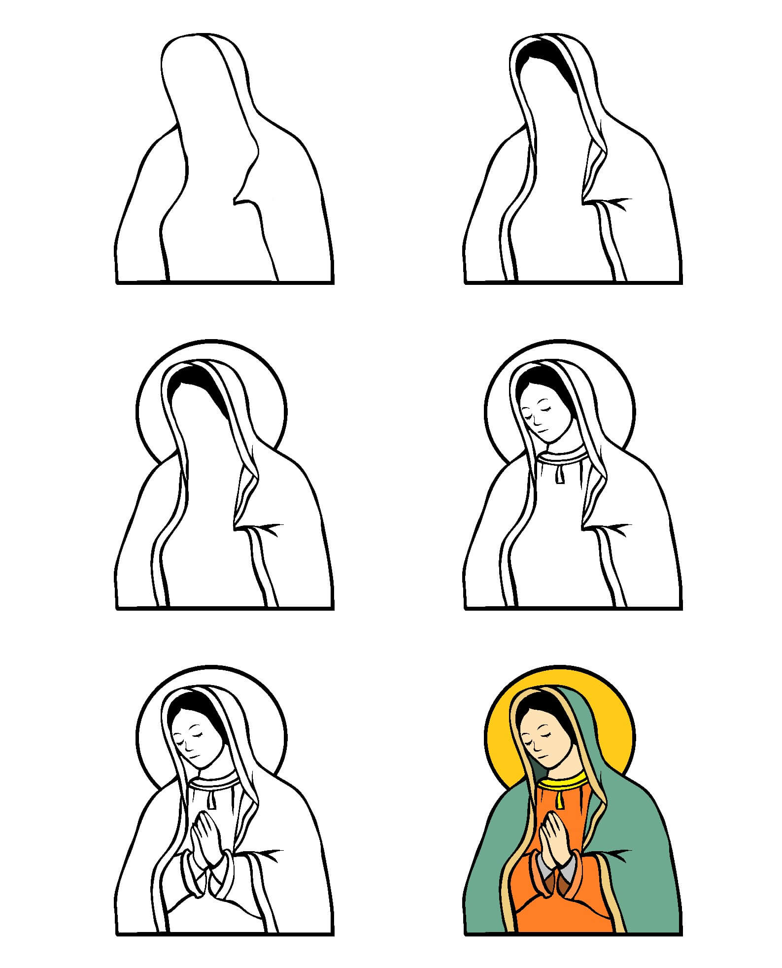 Our Lady of Guadalupe (6) Drawing Ideas