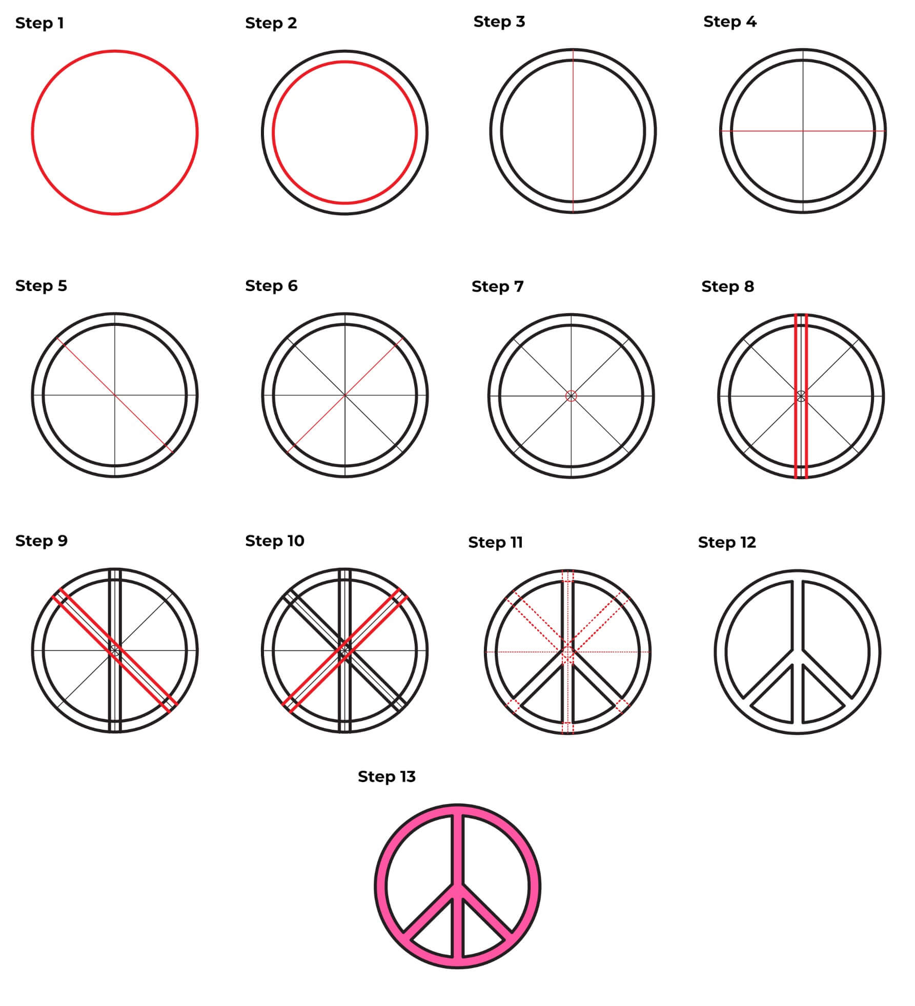 Peace symbol (4) Drawing Ideas