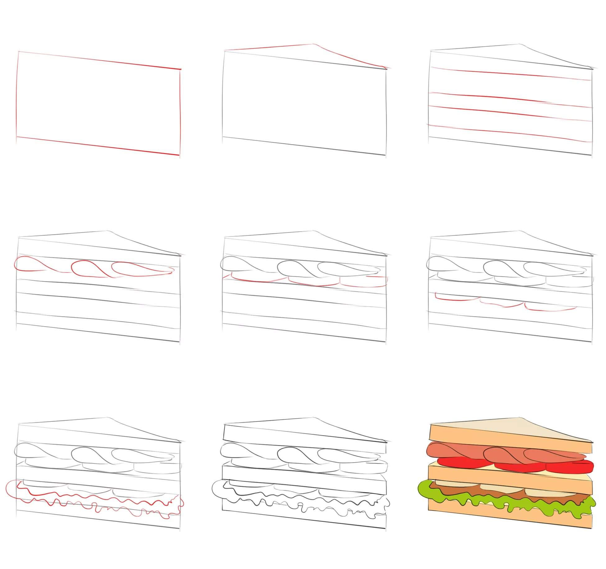 Sandwich idea (13) Drawing Ideas