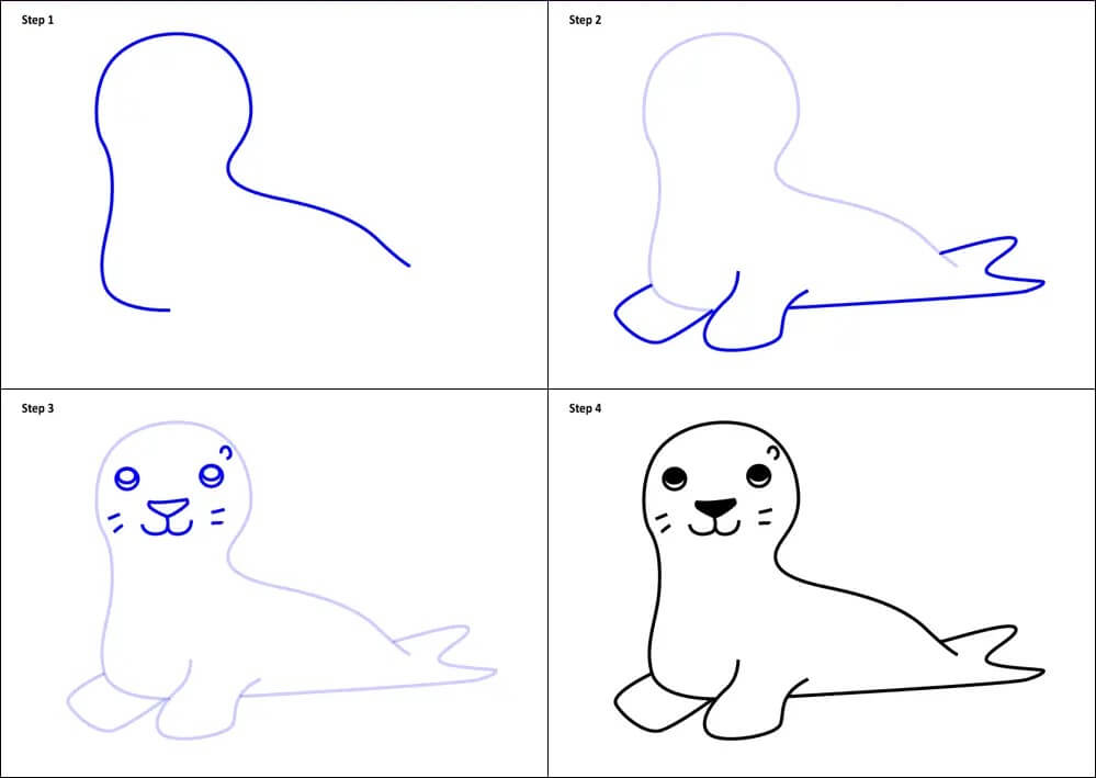 Sea Lion idea (7) Drawing Ideas