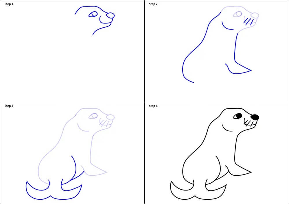 Sea Lion idea (8) Drawing Ideas