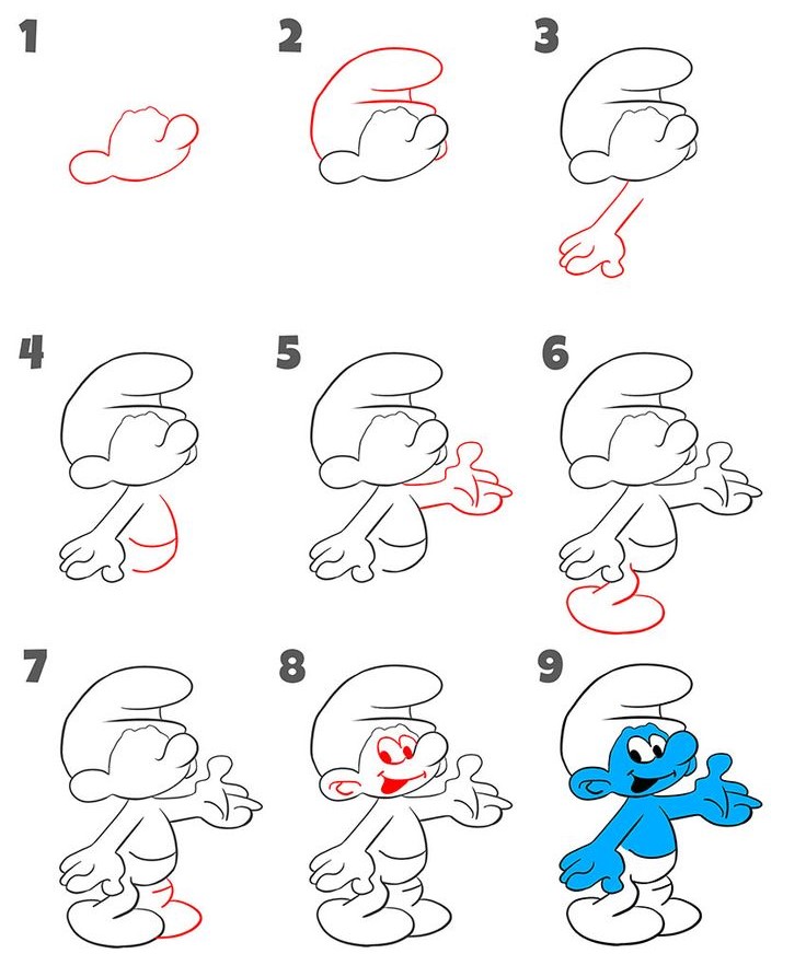 Smurfs idea (1) Drawing Ideas