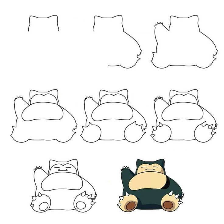 Snorlax chill Drawing Ideas