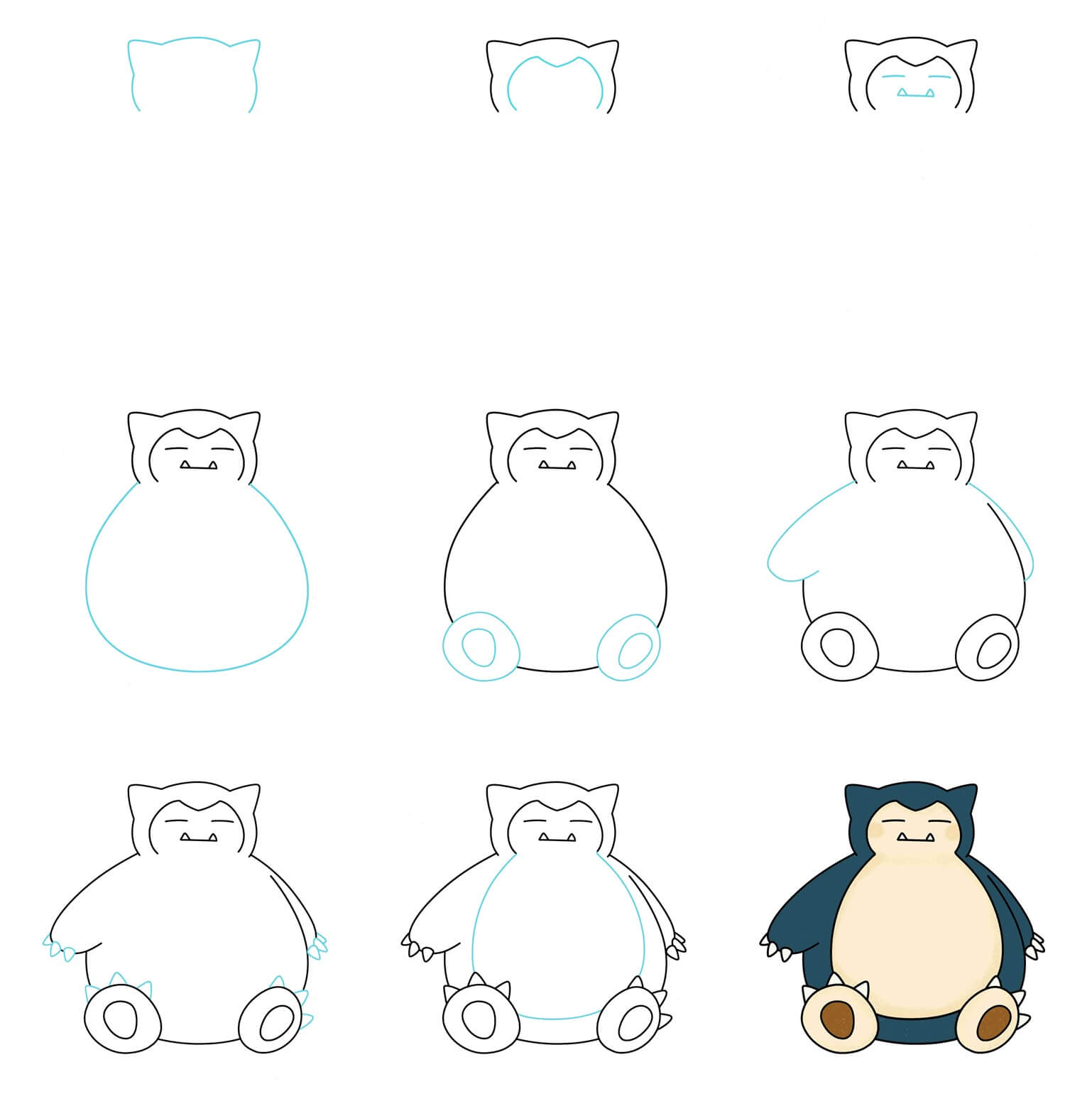 Snorlax Drawing Ideas