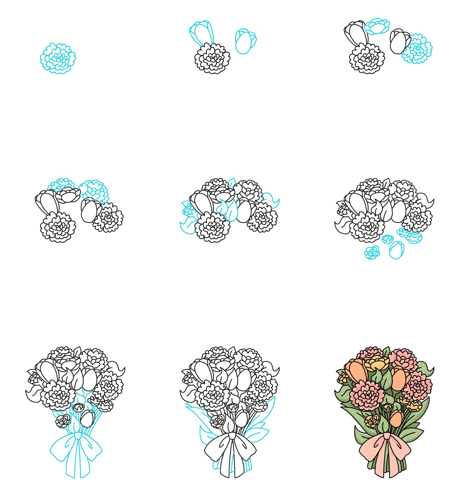 Spring flowers (1) Drawing Ideas