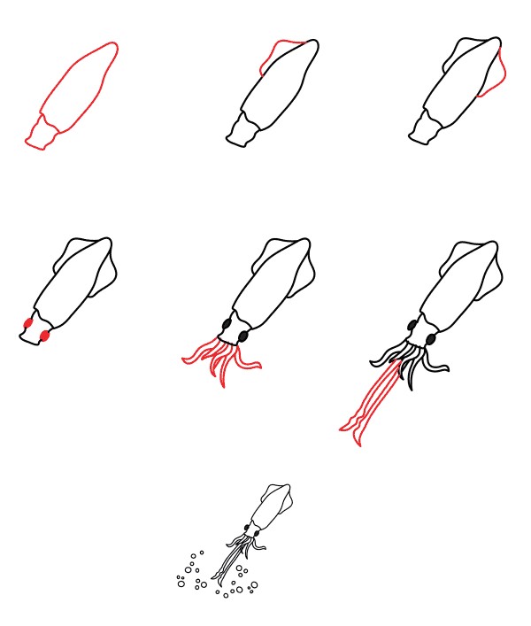 Squid idea (10) Drawing Ideas