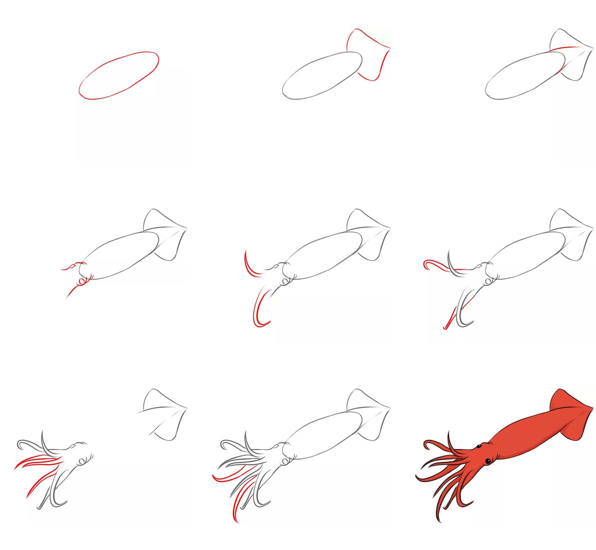 Squid idea (14) Drawing Ideas