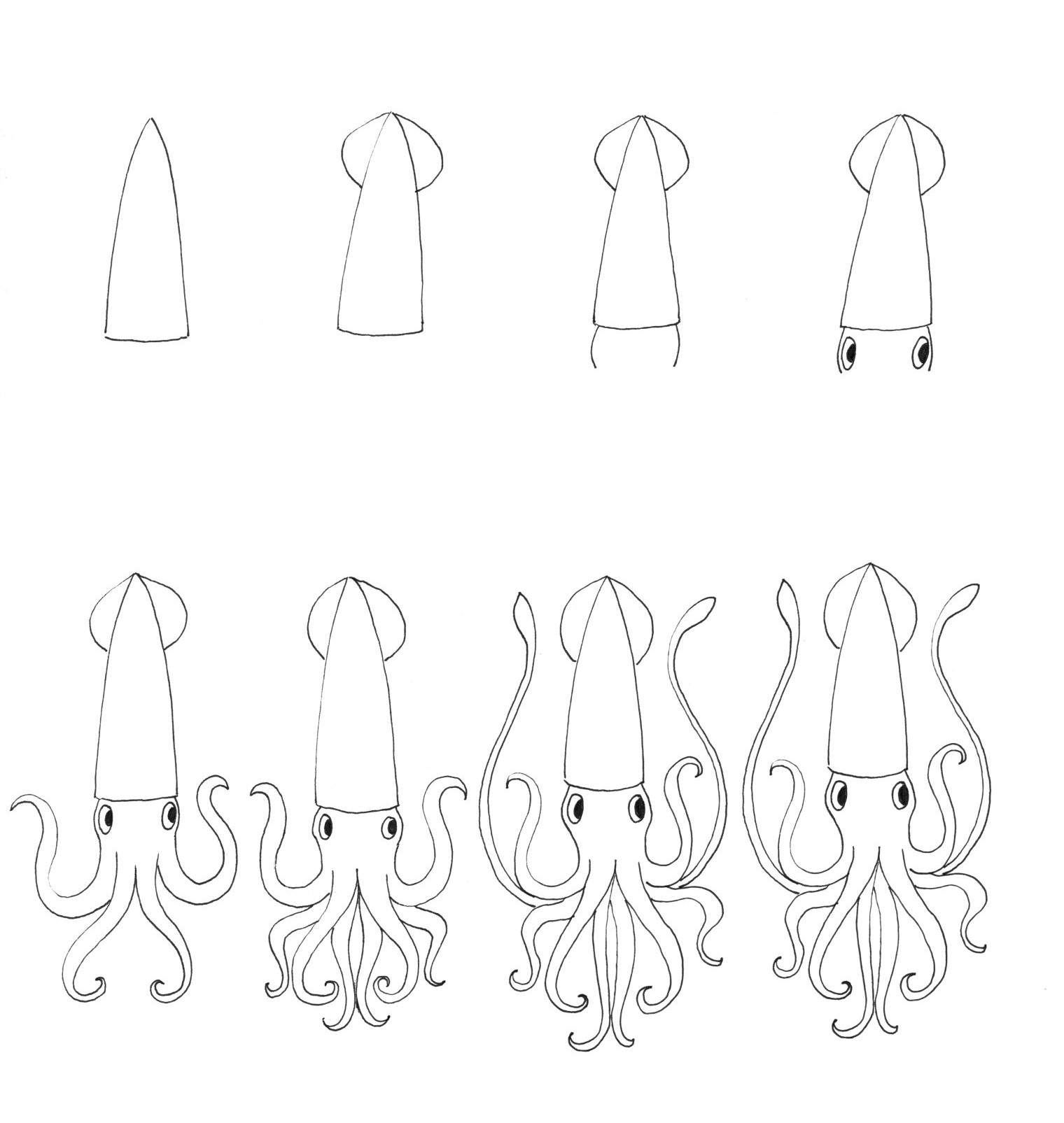 Squid idea (5) Drawing Ideas