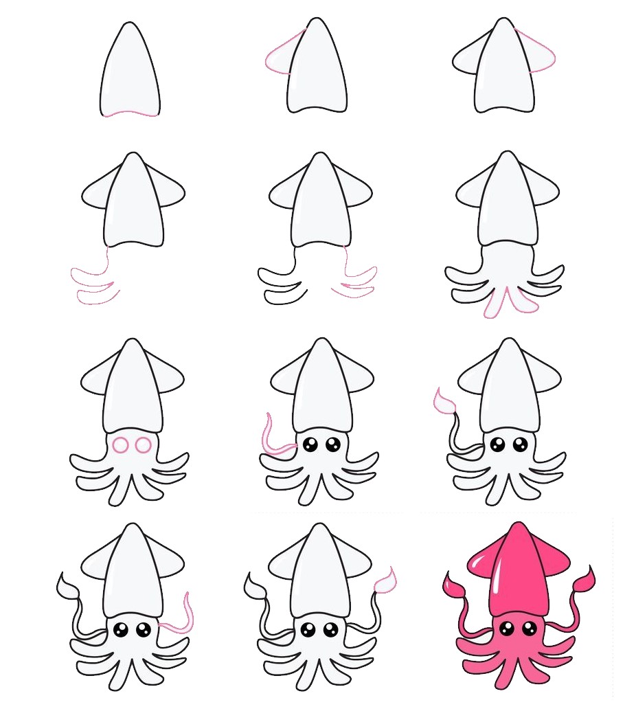 Squid idea (7) Drawing Ideas