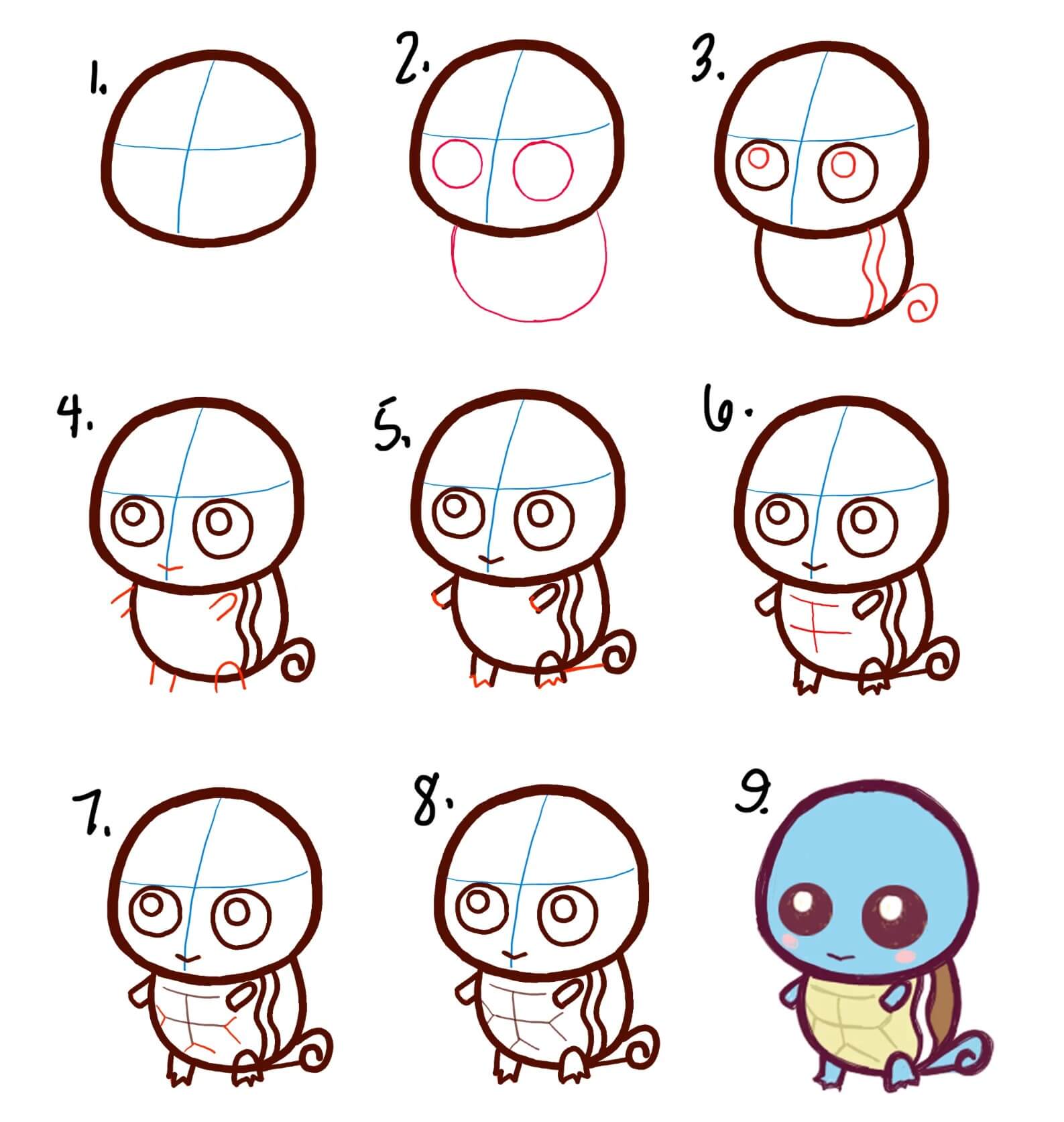 Squirtle cute Drawing Ideas