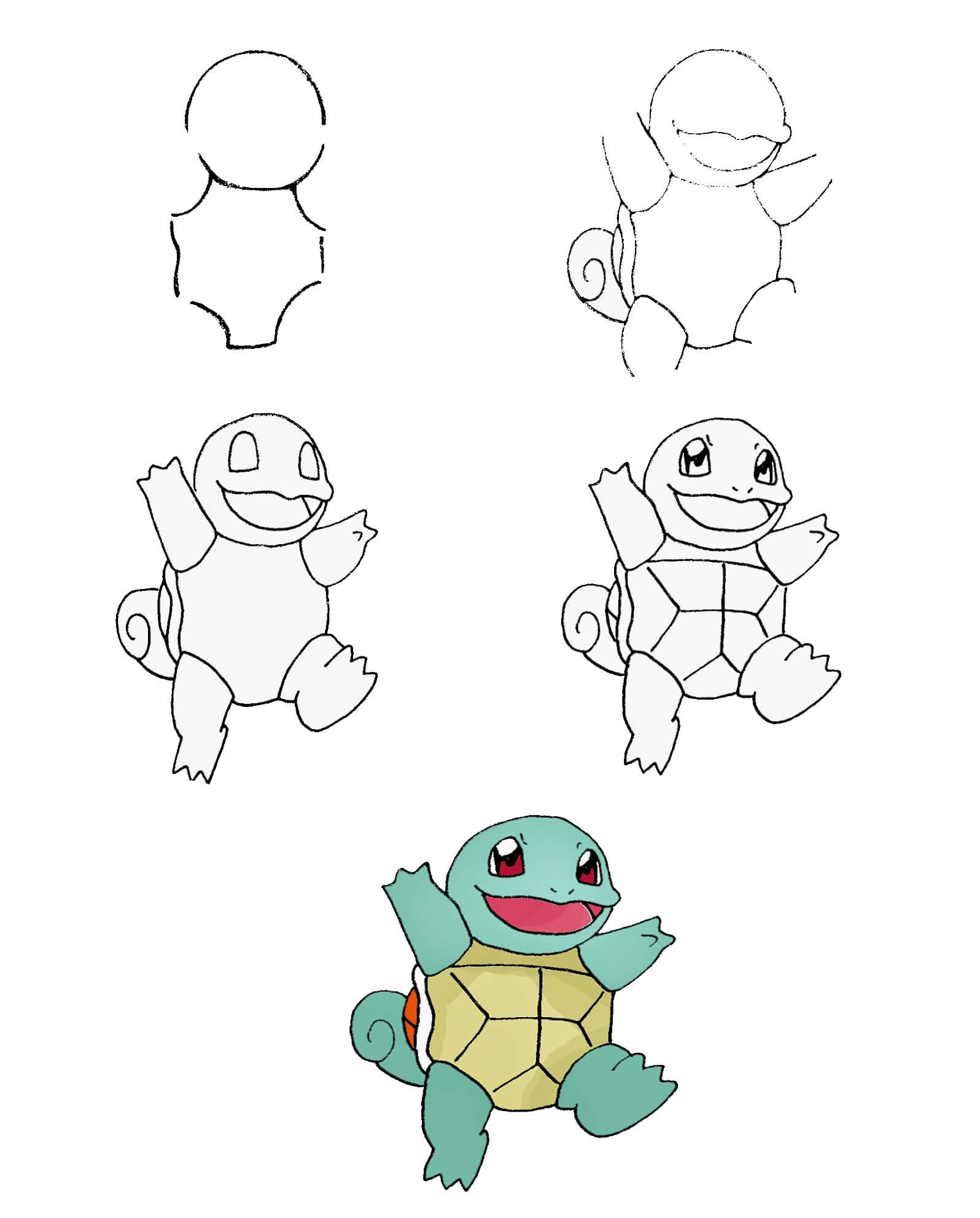 Squirtle happy Drawing Ideas