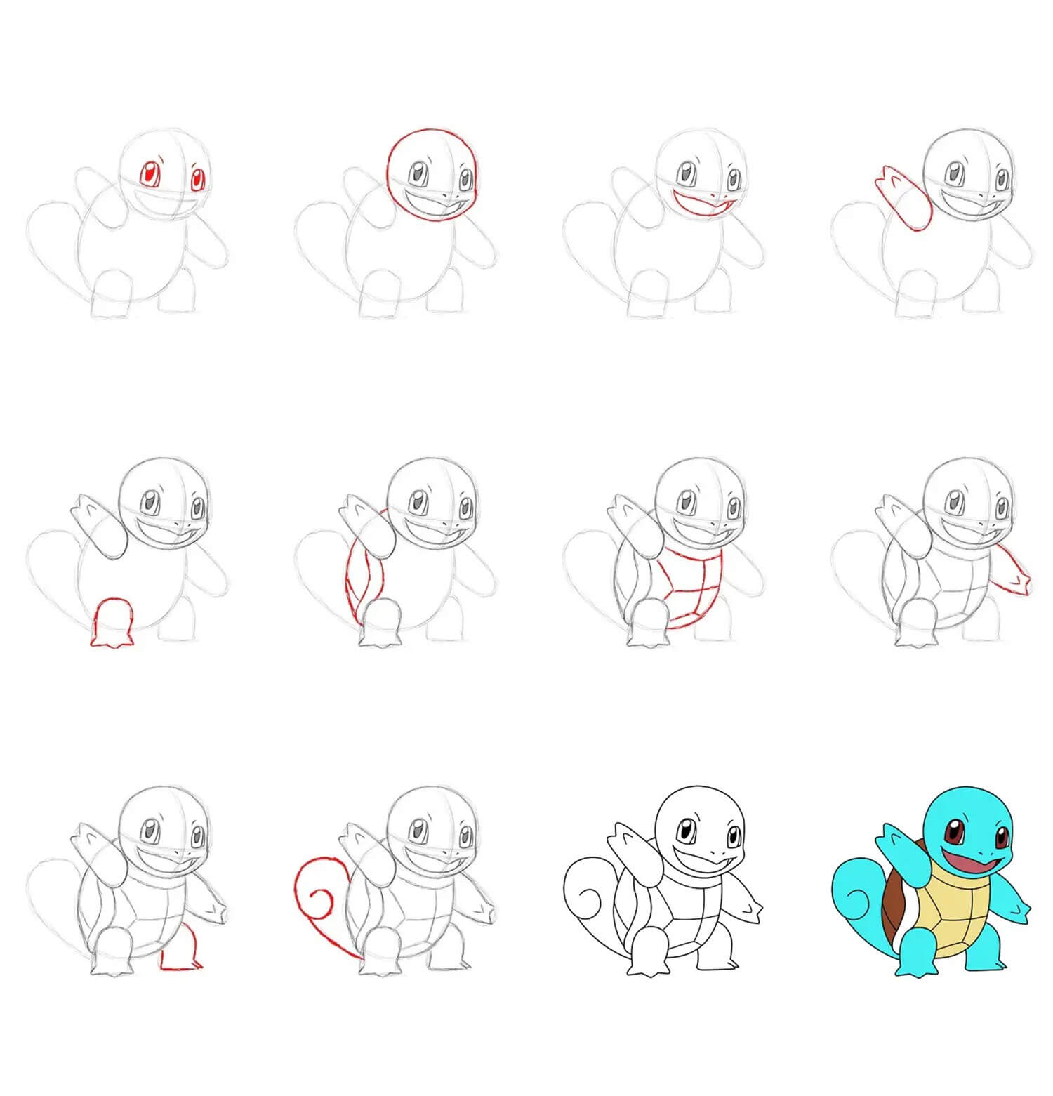 Squirtle idea (11) Drawing Ideas