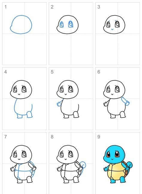 Squirtle idea (13) Drawing Ideas