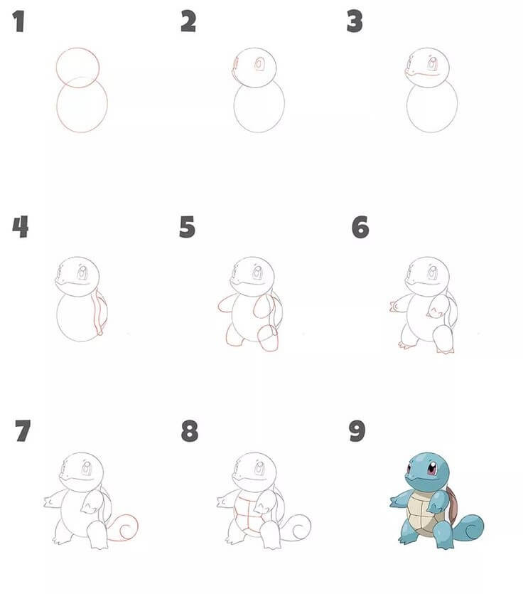 Squirtle idea (14) Drawing Ideas