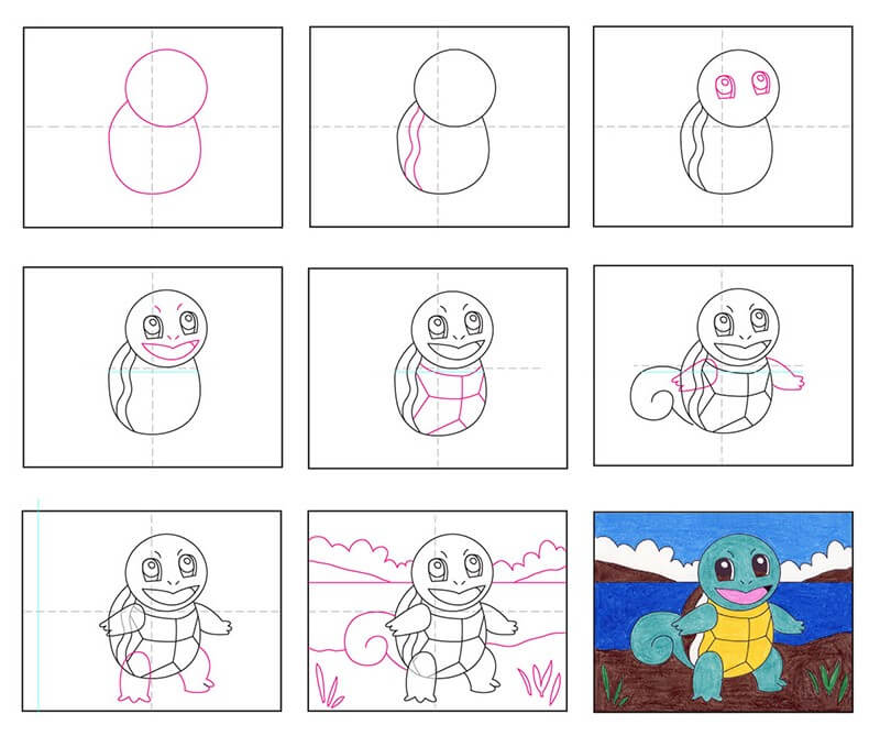 Squirtle idea (17) Drawing Ideas