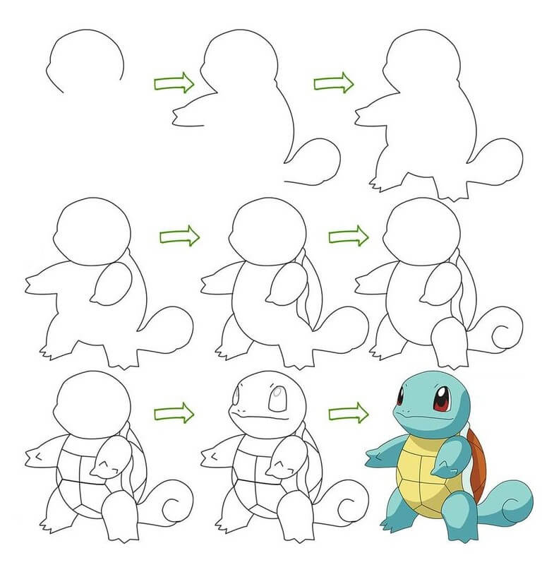 Squirtle idea (5) Drawing Ideas