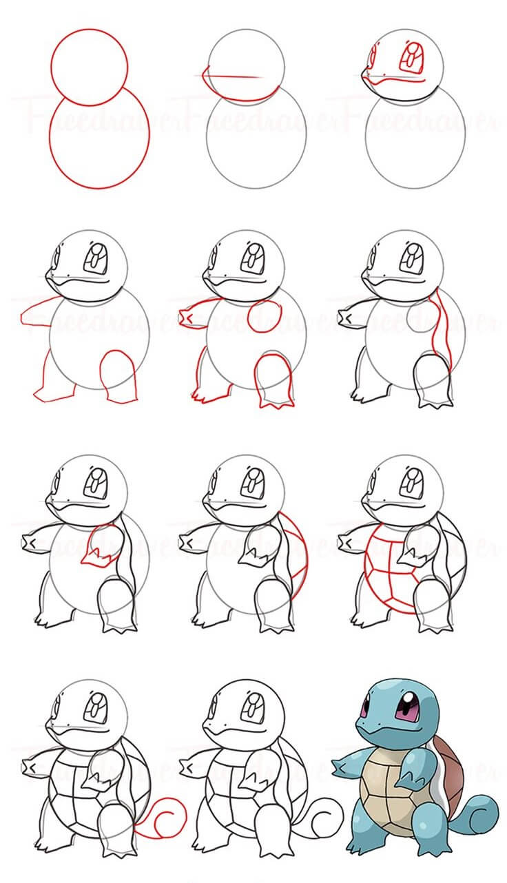 Squirtle idea (6) Drawing Ideas