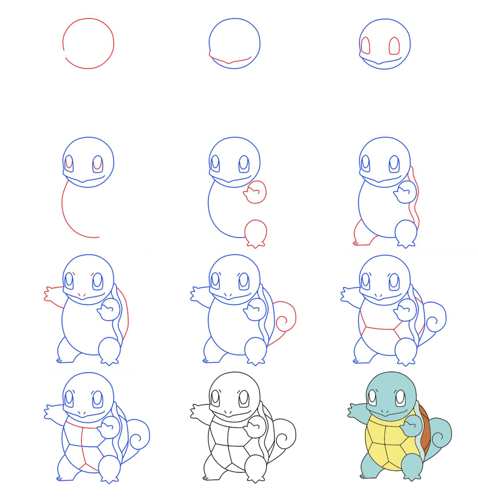 Squirtle idea (7) Drawing Ideas