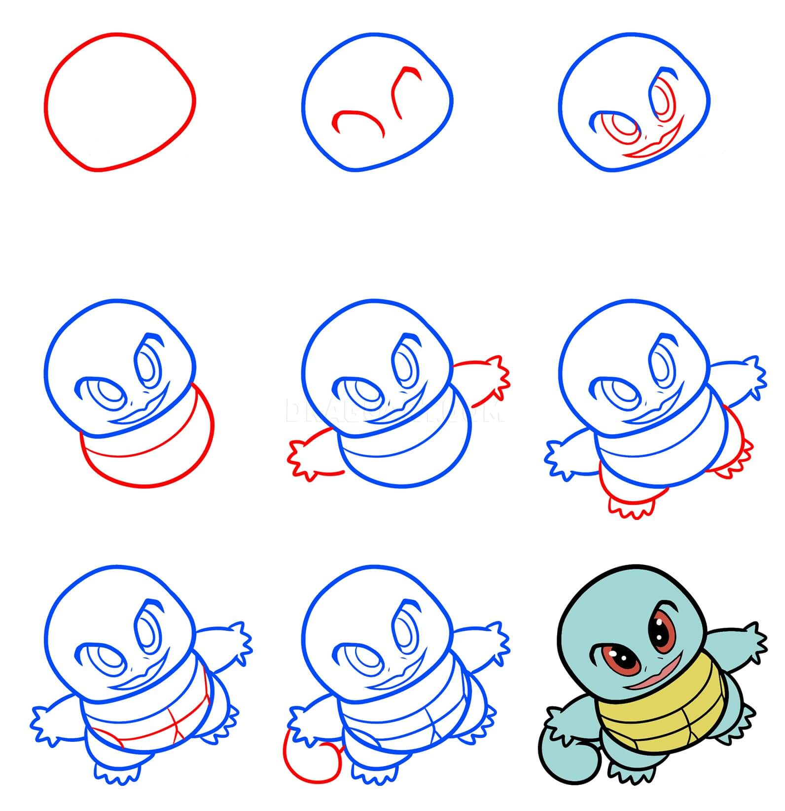 Squirtle idea (8) Drawing Ideas