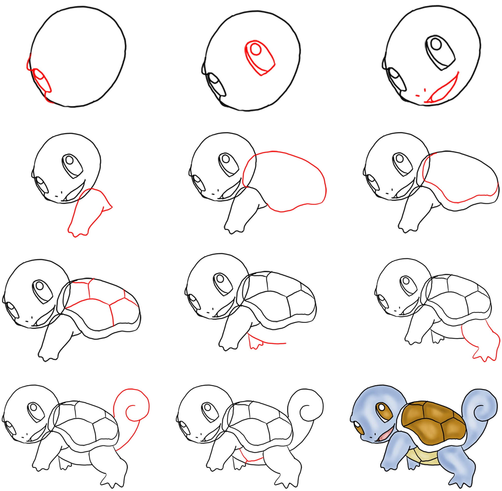 Squirtle idea (9) Drawing Ideas