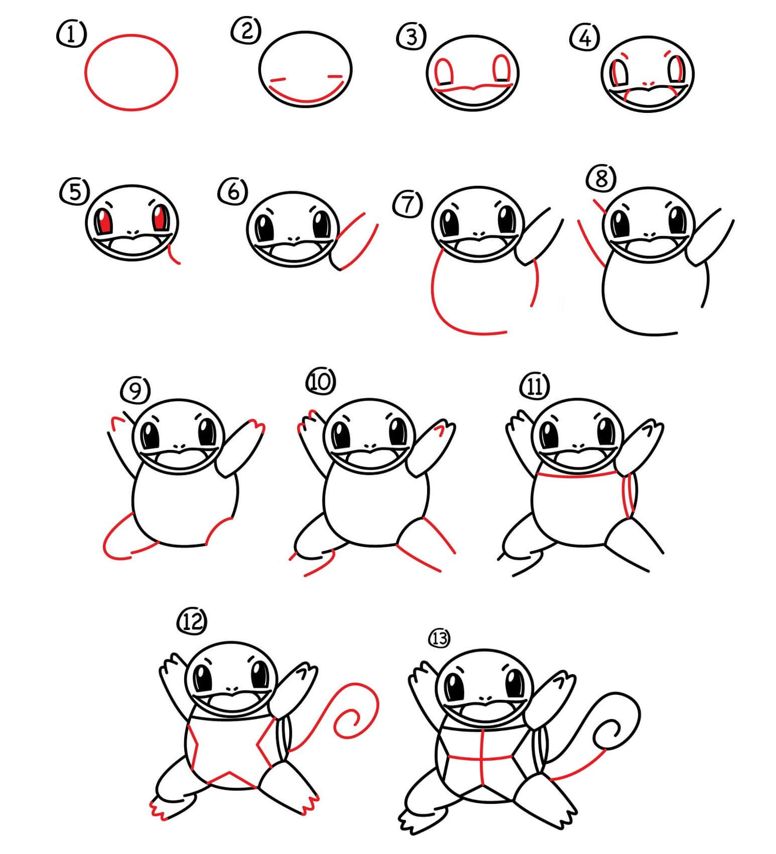 Squirtle simple Drawing Ideas