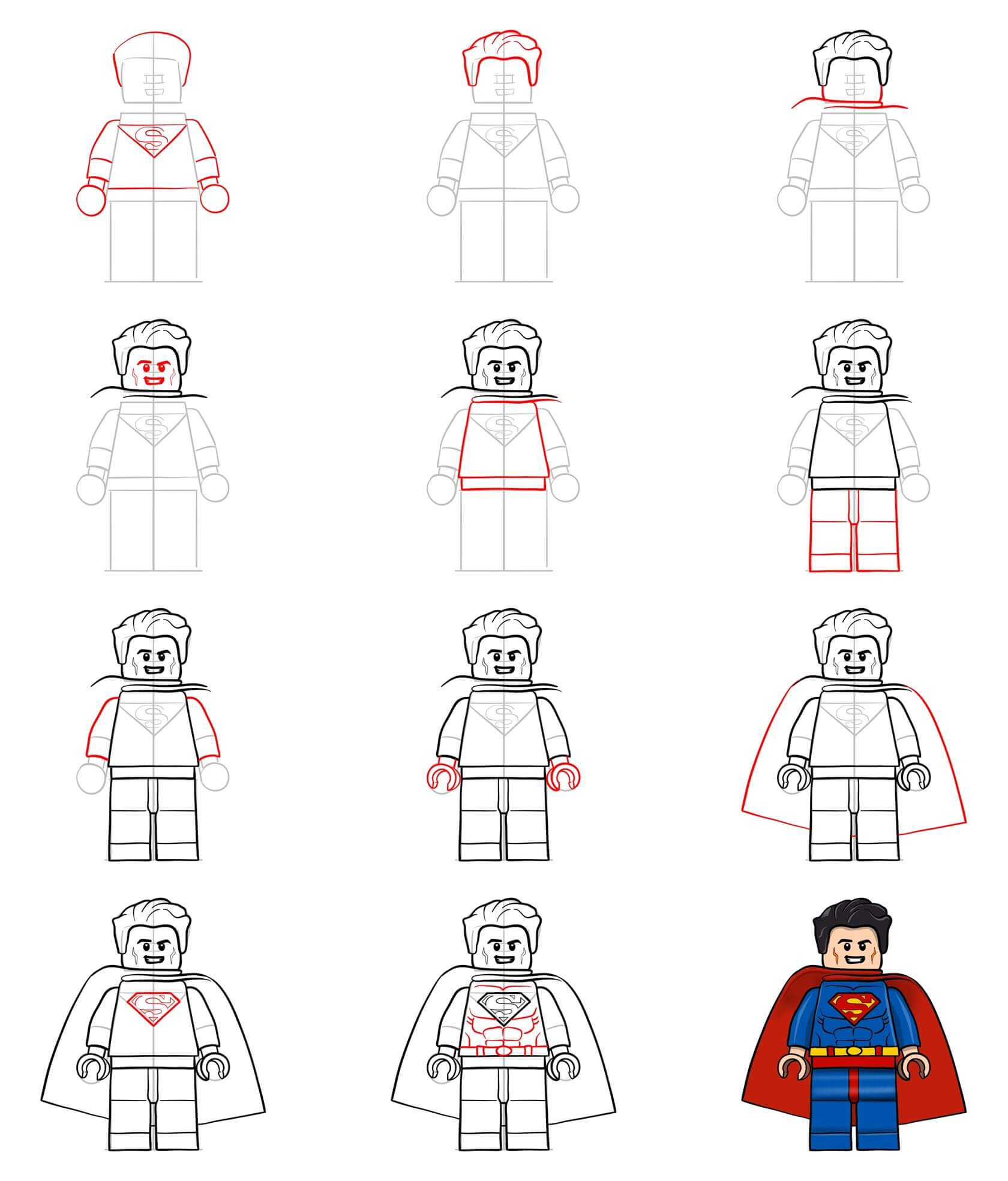 Superman Lego Drawing Ideas