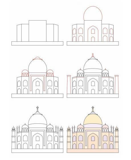 Taj Mahal idea (1) Drawing Ideas