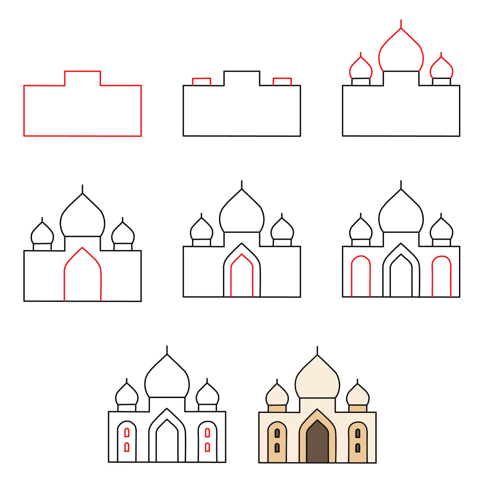 Taj Mahal idea (12) Drawing Ideas