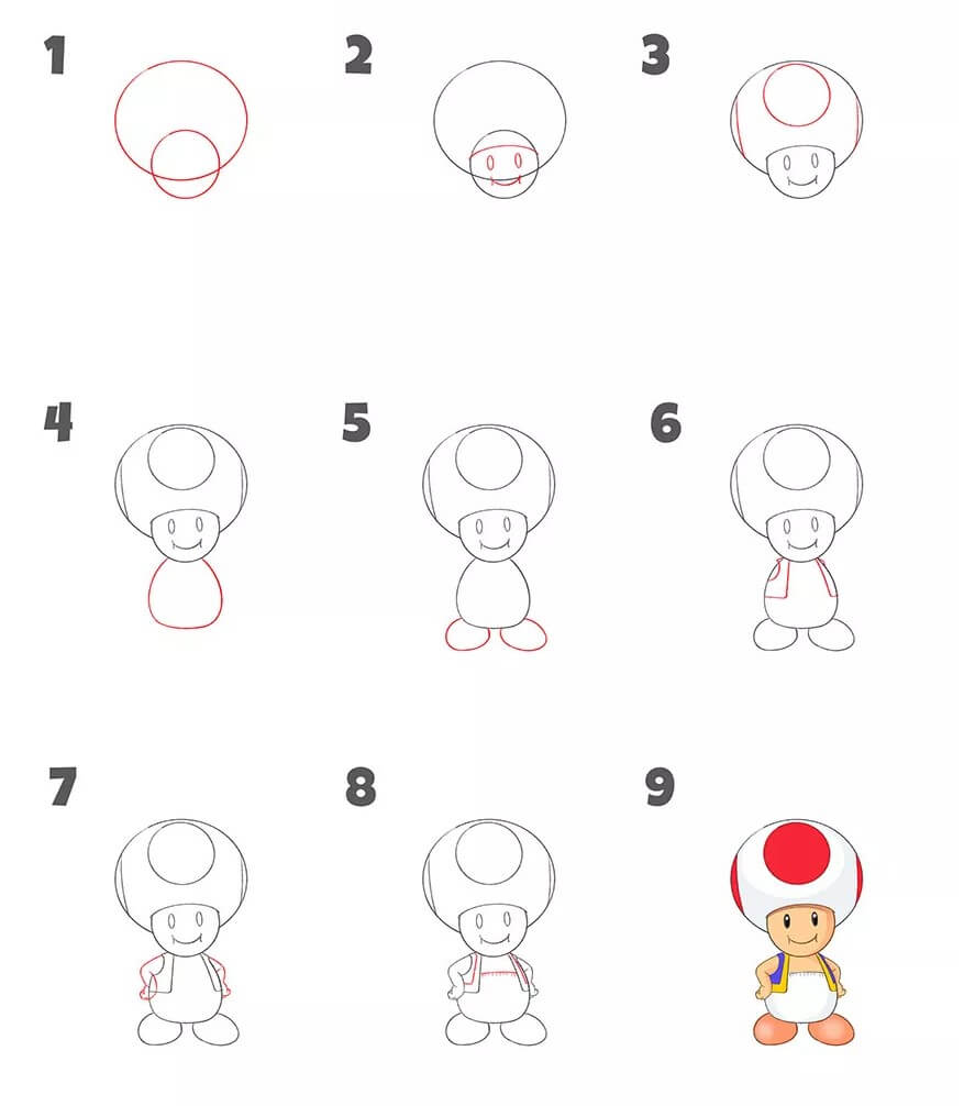 Toad Mario ideas (4) Drawing Ideas