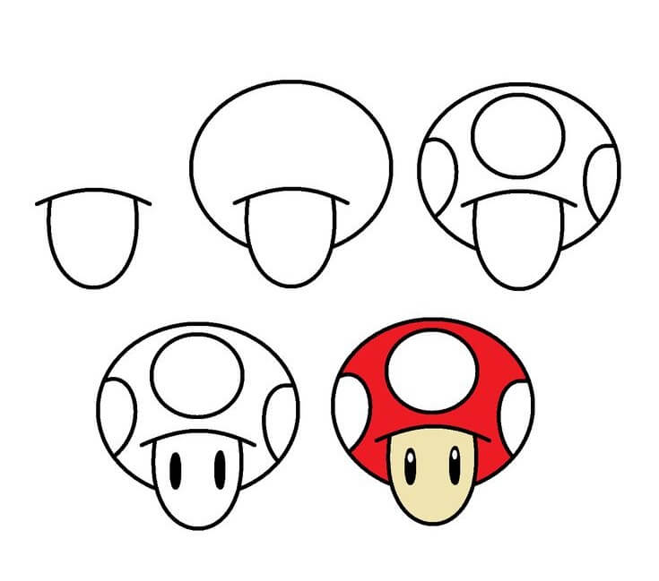 Toad Mario's head (1) Drawing Ideas