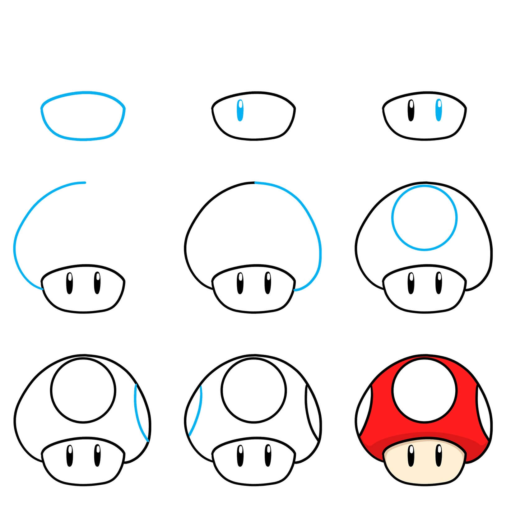 Toad Mario's head (2) Drawing Ideas