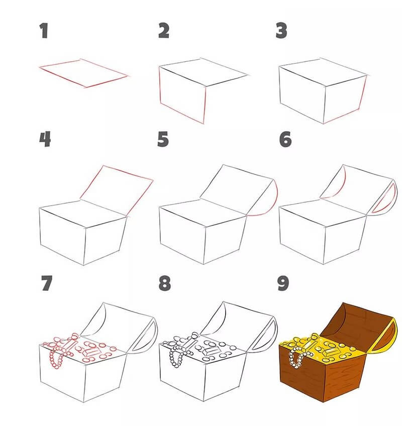 Treasure Chest idea (1) Drawing Ideas