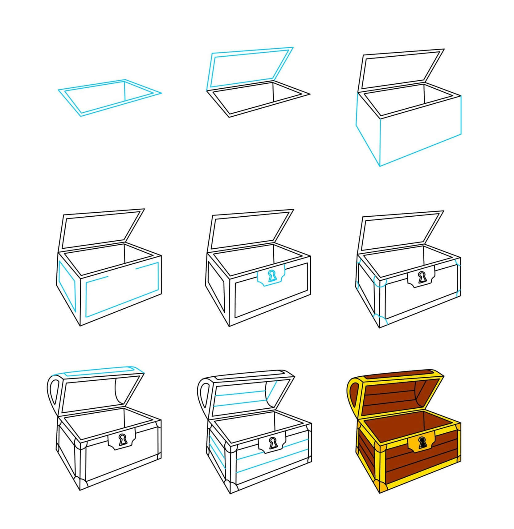 Treasure Chest Drawing Ideas