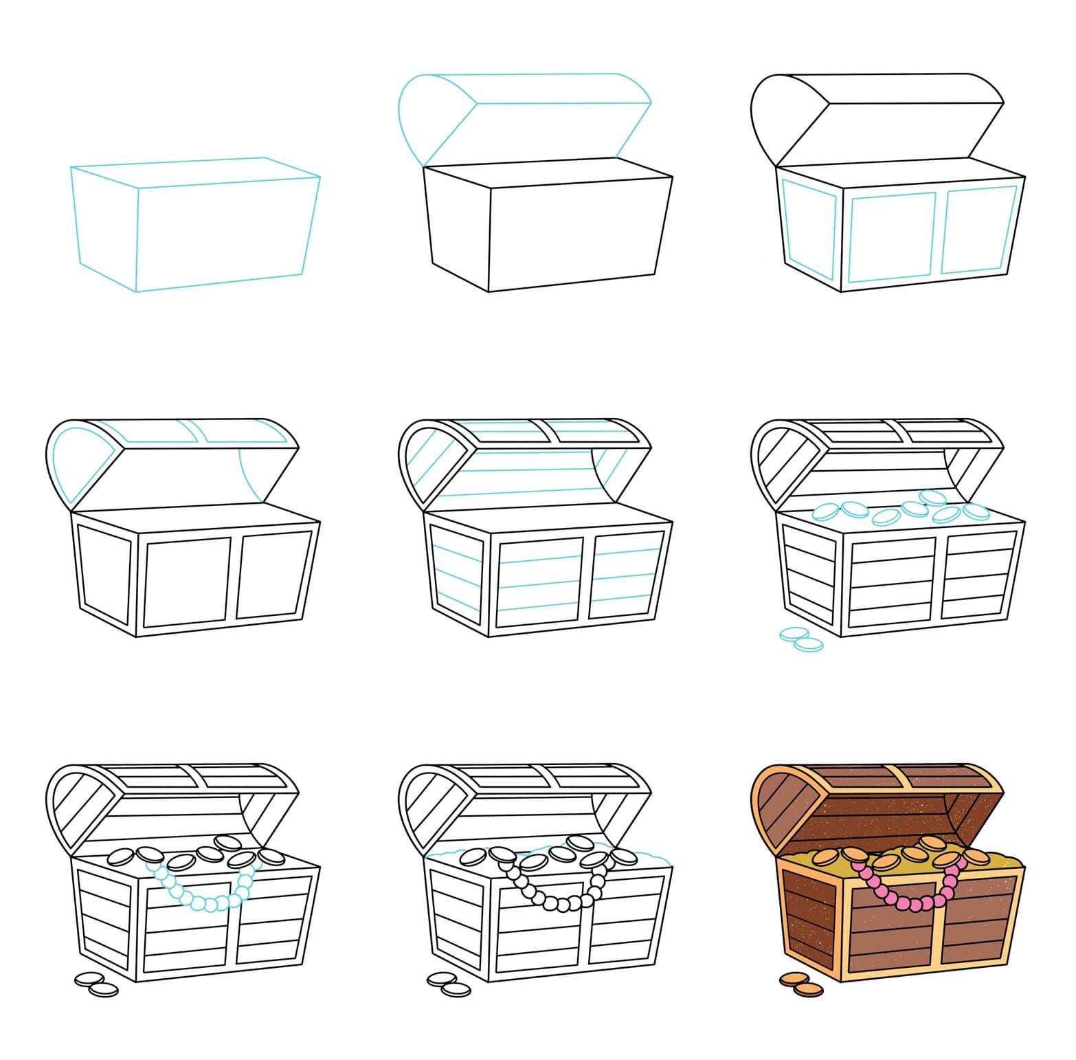 Treasure Chest idea (14) Drawing Ideas