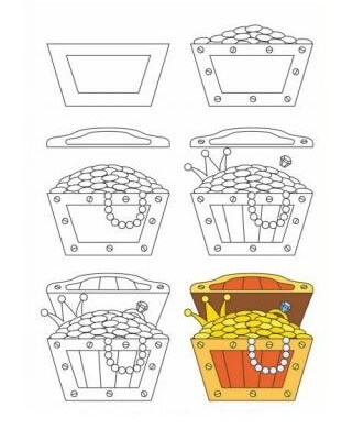 Treasure Chest idea (2) Drawing Ideas