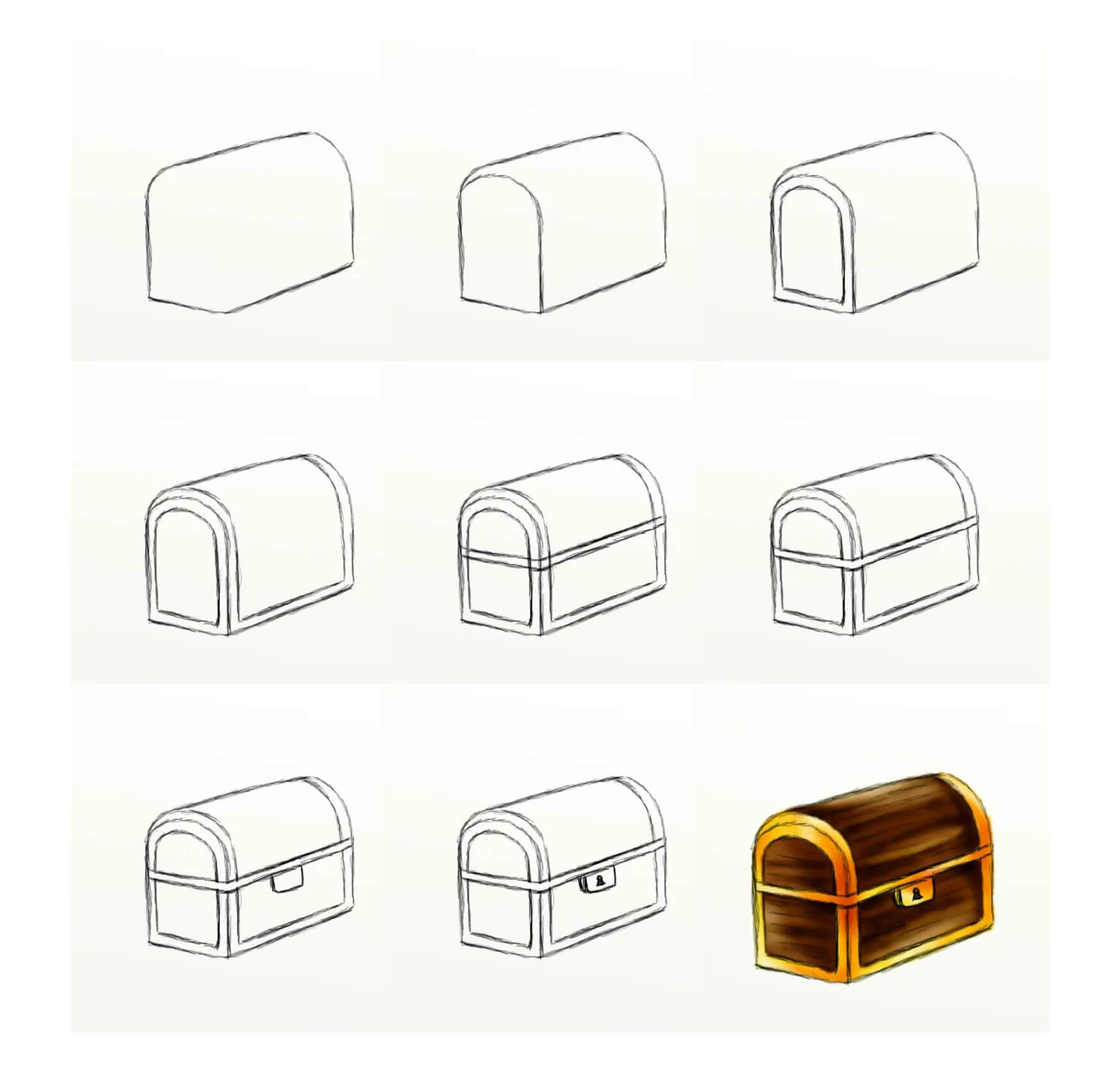 Treasure Chest idea (4) Drawing Ideas