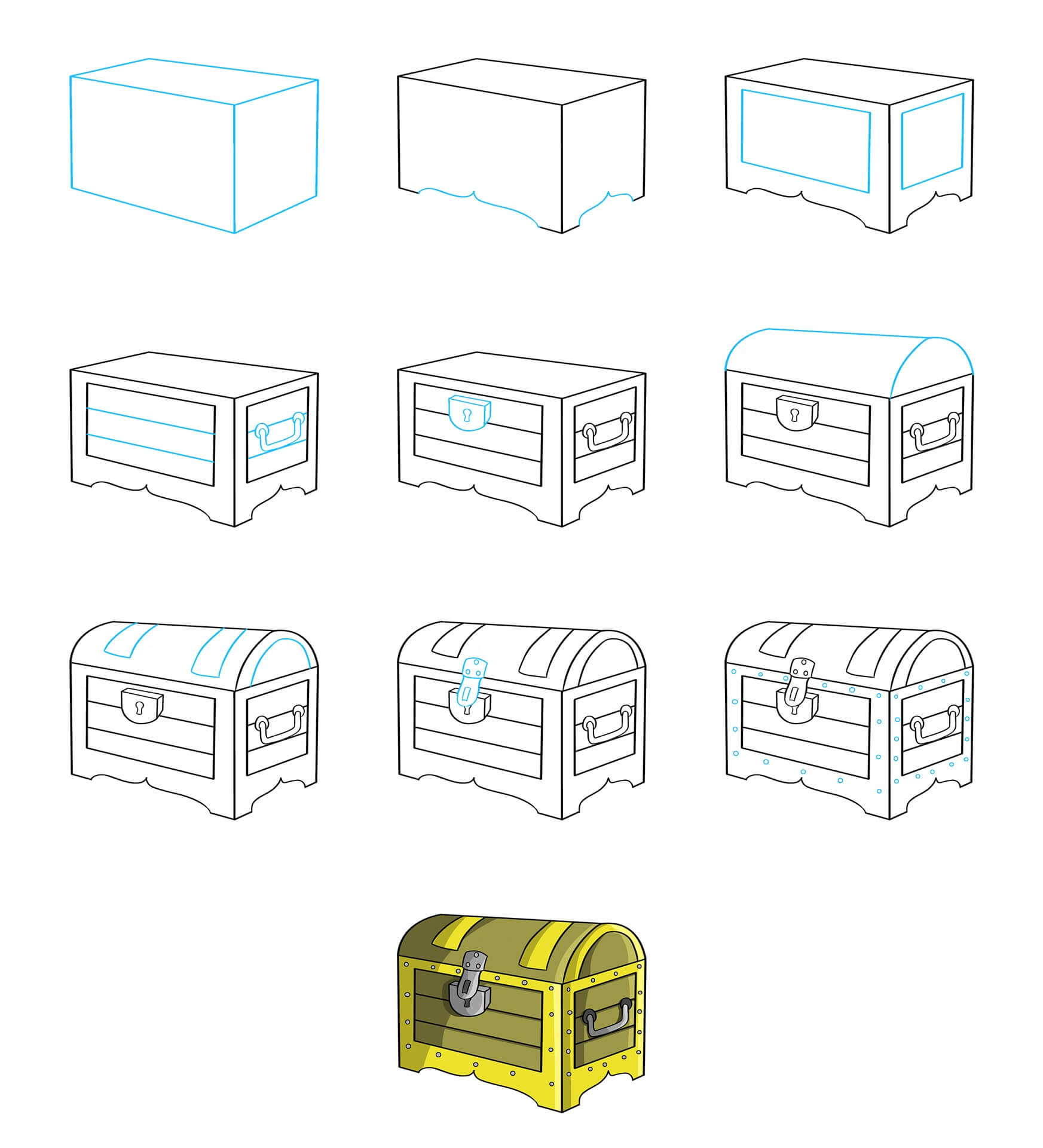 Treasure Chest idea (7) Drawing Ideas