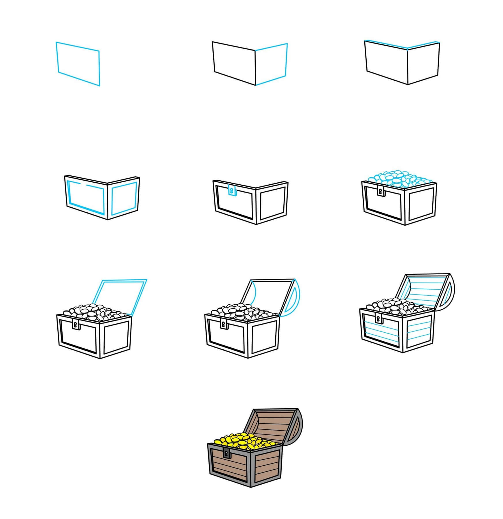 Treasure Chest idea (8) Drawing Ideas