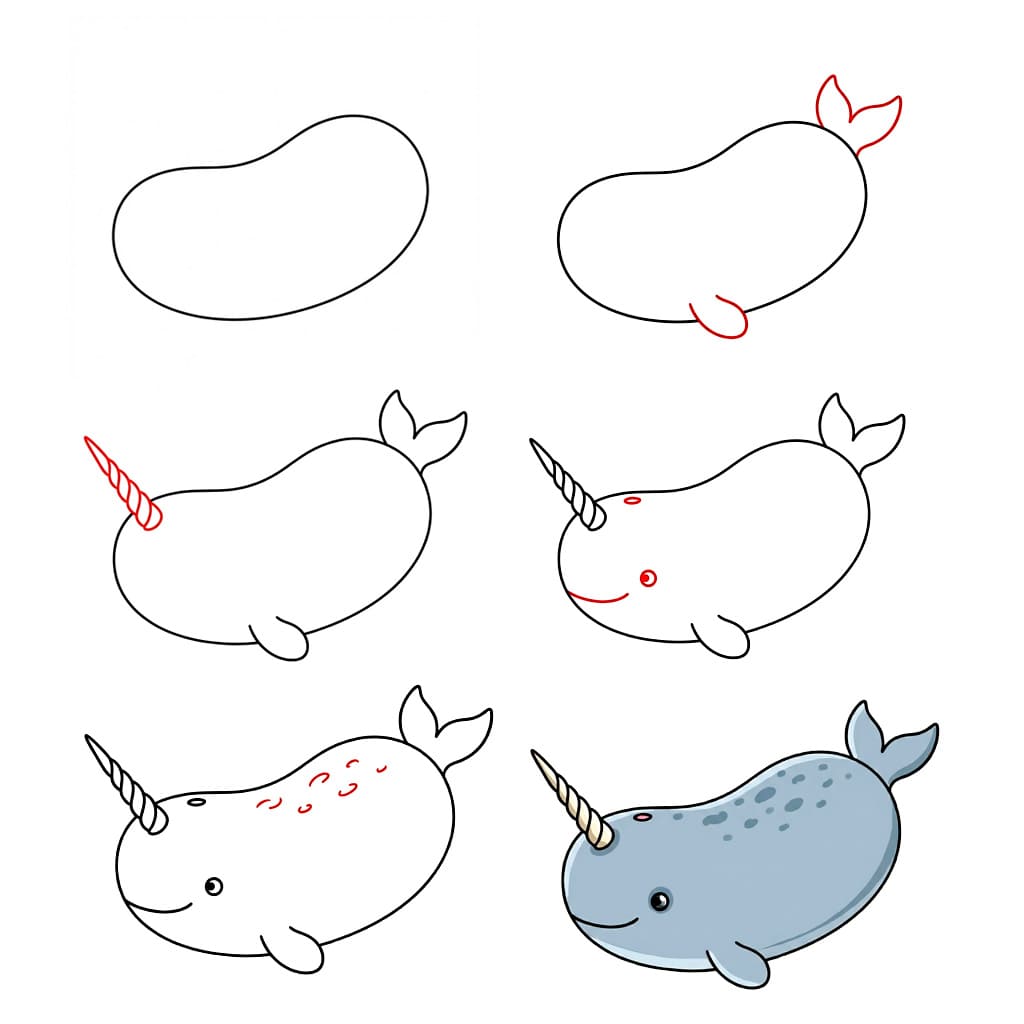 Narwhal Unique Drawing Ideas
