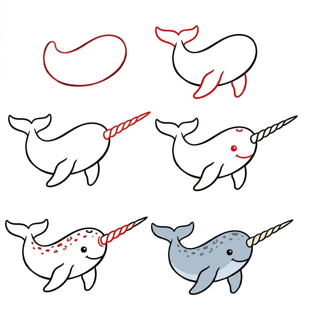 Normal Narwhal Drawing Ideas