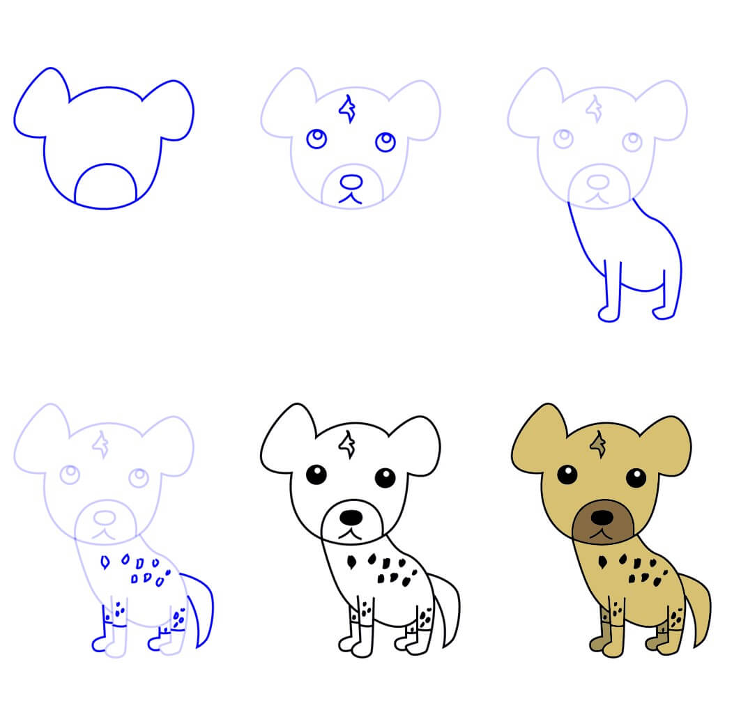 Baby Hyena Drawing Ideas