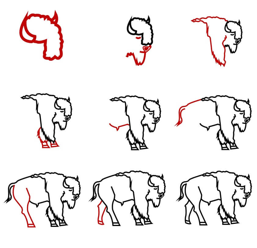 Bison idea (12) Drawing Ideas